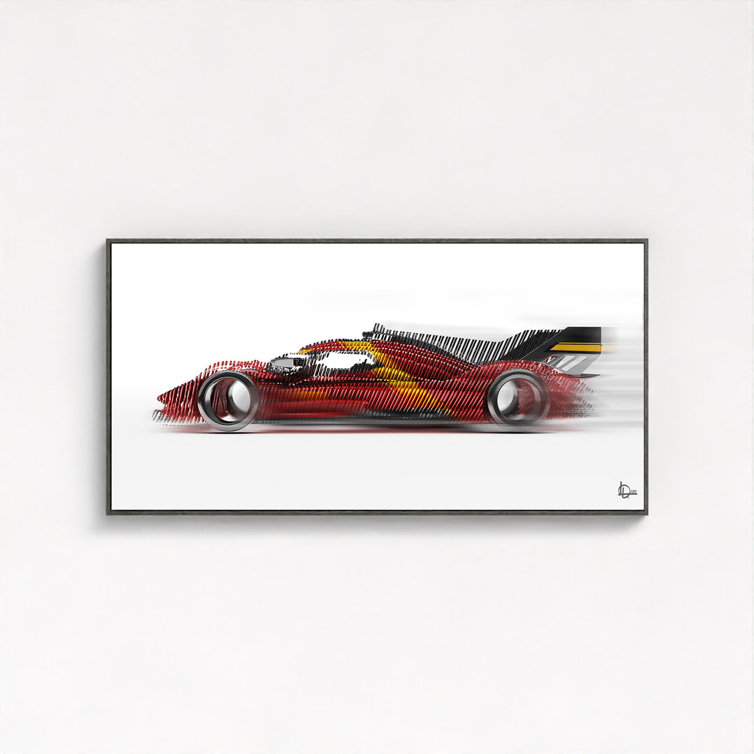 Ferrari 499P Le Mans Winner 2023 - Framed Canvas