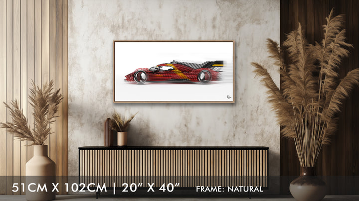Ferrari 499P Le Mans Winner 2023 - Framed Canvas