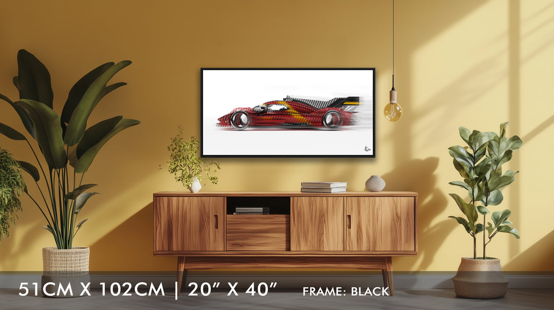 Ferrari 499P Le Mans Winner 2023 - Framed Canvas