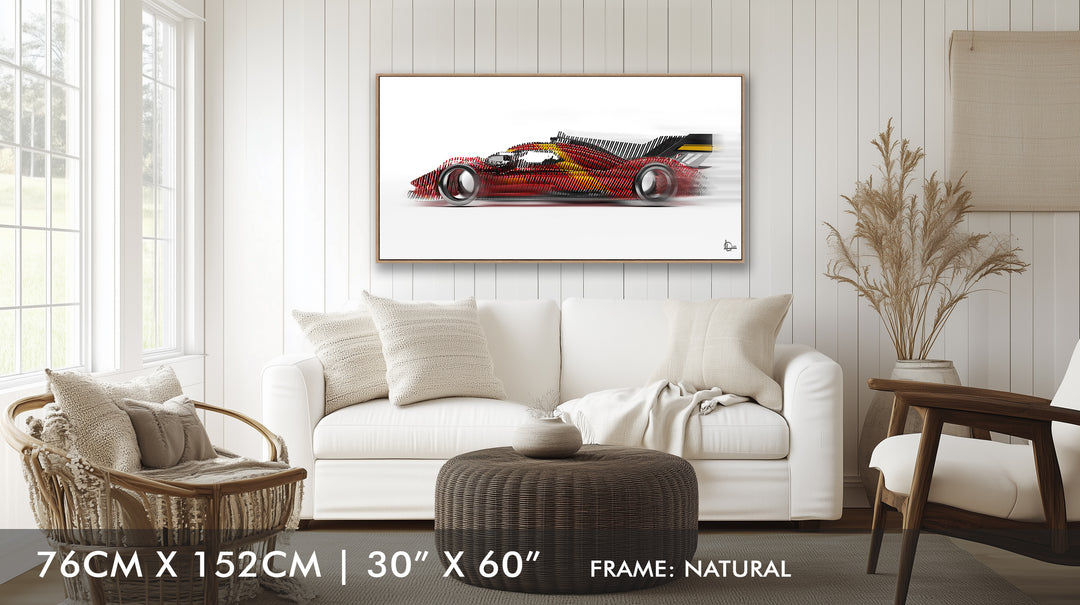 Ferrari 499P Le Mans Winner 2023 - Framed Canvas