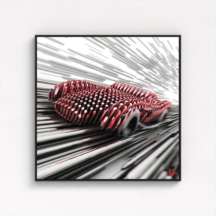 Ferrari Testa Rossa 250 - "The Charge" - Framed Canvas