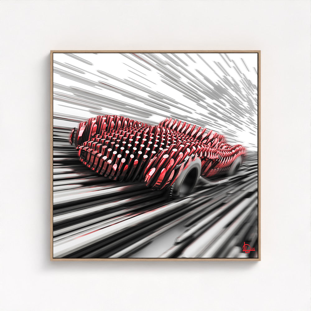Ferrari Testa Rossa 250 - "The Charge" - Framed Canvas