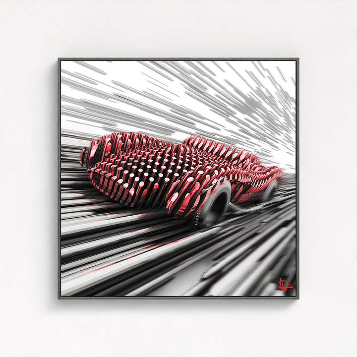 Ferrari Testa Rossa 250 - "The Charge" - Framed Canvas