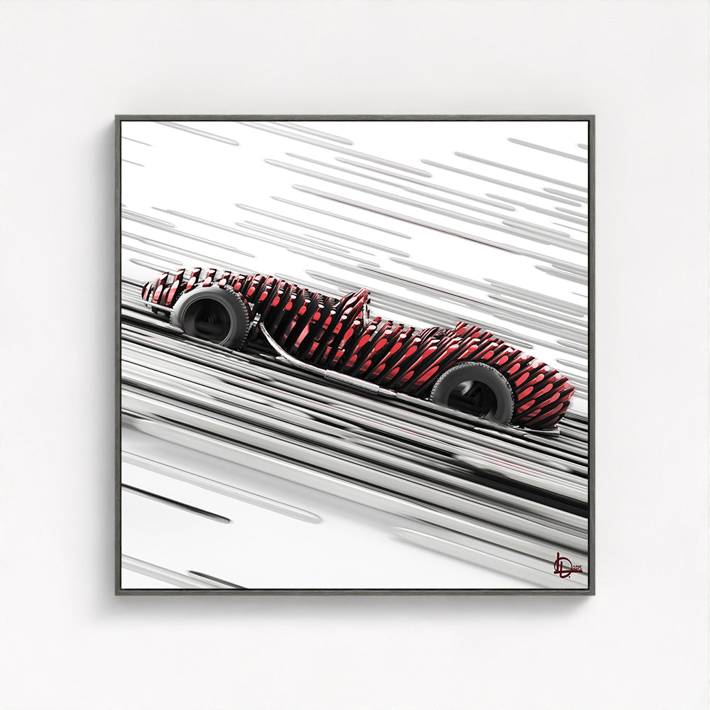Ferrari Testa Rossa 250 - "The Long Pursuit" - Framed Canvas