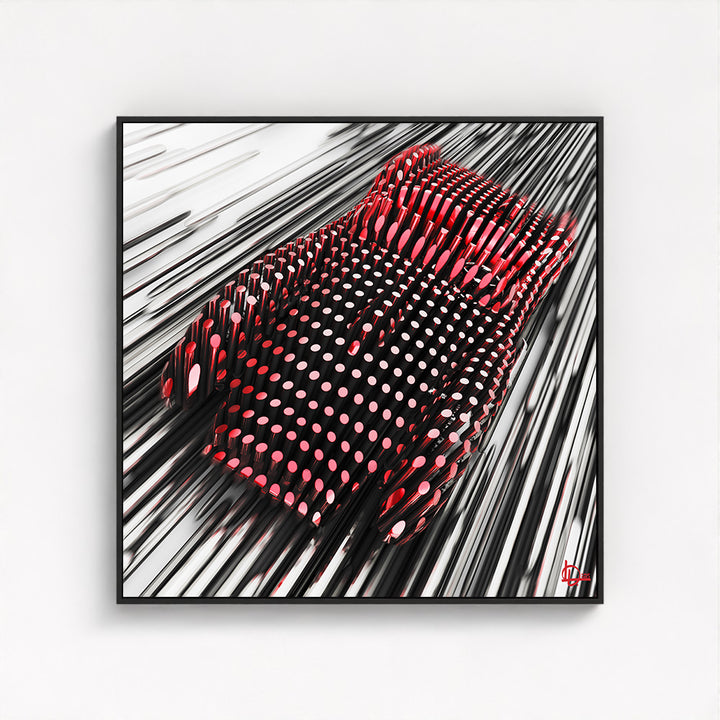 Ferrari Testa Rossa 250 - "The Red Line" - Framed Canvas