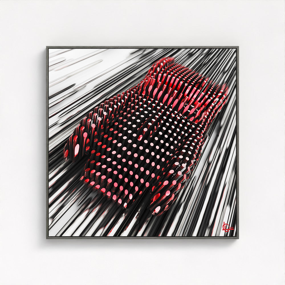 Ferrari Testa Rossa 250 - "The Red Line" - Framed Canvas