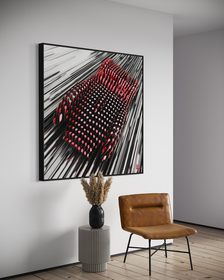 Ferrari Testa Rossa 250 - "The Red Line" - Framed Canvas