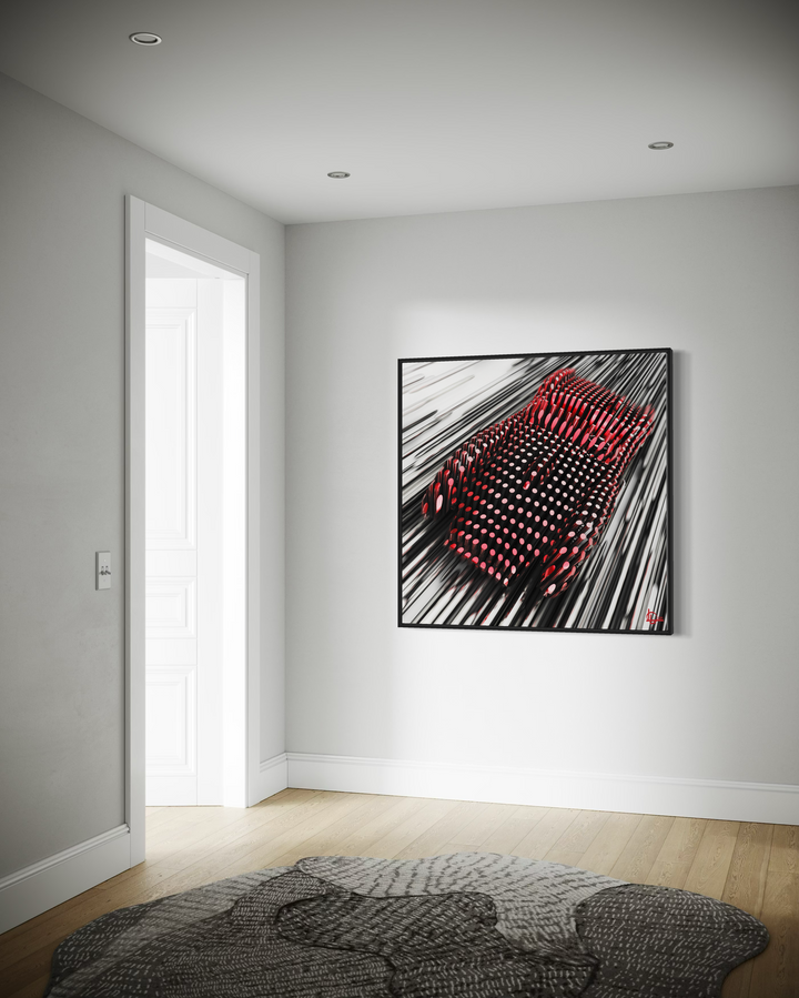 Ferrari Testa Rossa 250 - "The Red Line" - Framed Canvas