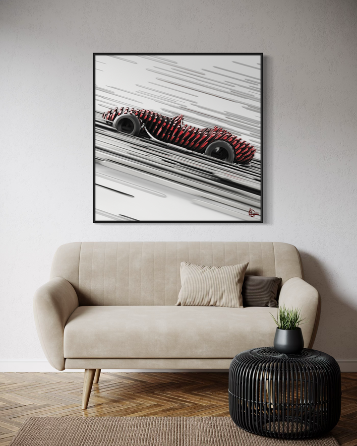 Ferrari Testa Rossa 250 - "The Long Pursuit" - Framed Canvas