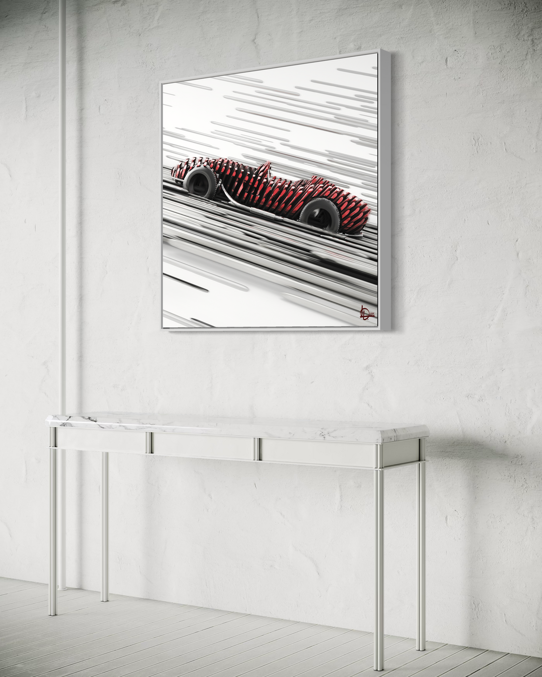 Ferrari Testa Rossa 250 - "The Long Pursuit" - Framed Canvas